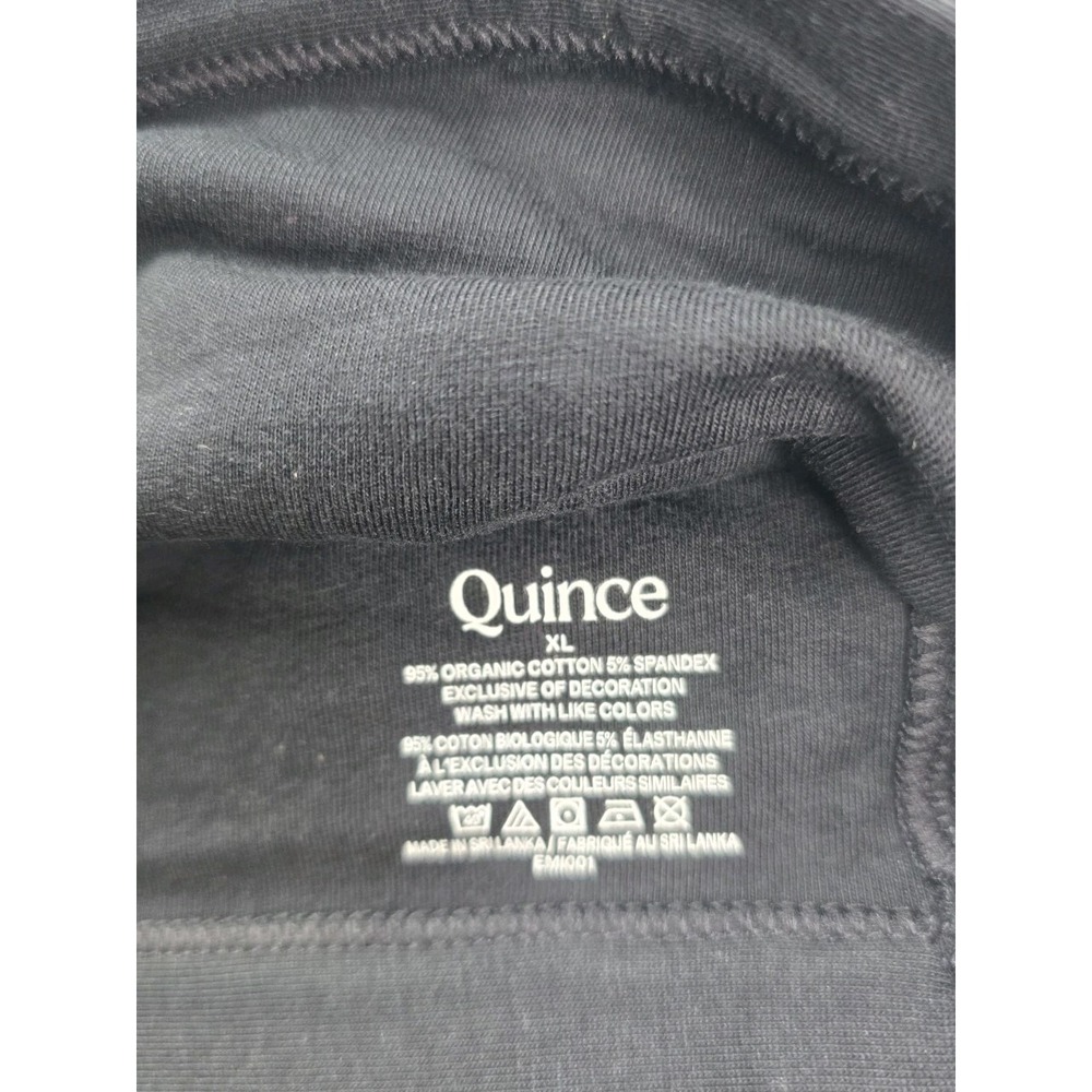 Quince Organic Cotton Bralette Set 2 XL Black Wireless Stretch Lounge Bras NWOT - Picture 4 of 6